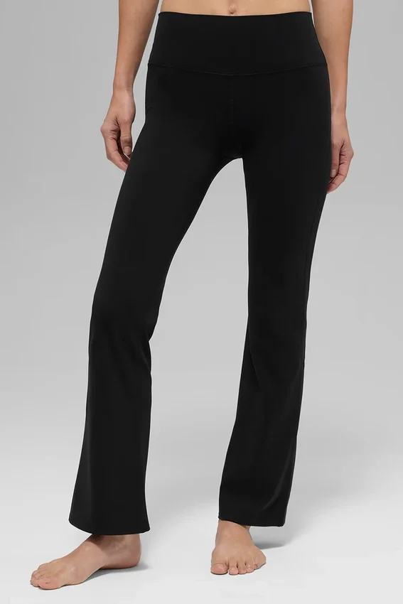 Alo Softsculpt 7/8-leggings med High-Waist och bootcut – svart