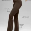 Alo Softsculpt 7/8-långa leggings med uppvikta ben – Espresso