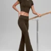 Alo Softsculpt 7/8-långa leggings med uppvikta ben – Espresso