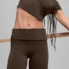 Alo Softsculpt 7/8-långa leggings med uppvikta ben – Espresso
