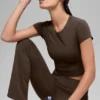 Alo Softsculpt Precision kortärmad topp – Espresso