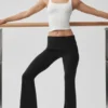 Alo Softsculpt 7/8-långa leggings med uppvikta ben – svarta