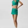 Alo Softsculpt Amp It up tenniskjol – Emerald Isle