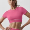 Alo Softsculpt Amp It up kortärmad BH – Paradise Pink