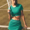 Alo Softsculpt Amp It up tenniskjol – Emerald Isle