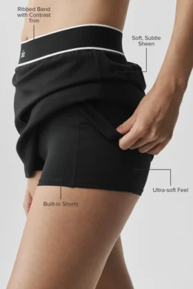 Alo Softsculpt Amp It up tenniskjol – svart