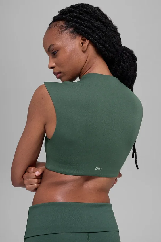 Alo Softsculpt Capped out kortärmad tröja – Clover Green
