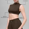 Alo Softsculpt Capped out kortärmat tröja – Espresso