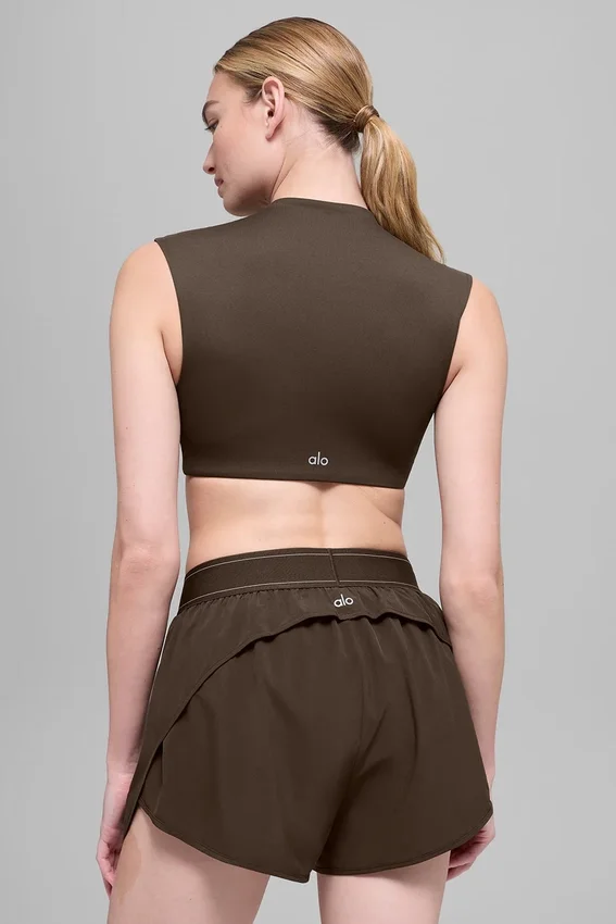 Alo Softsculpt Capped out kortärmat tröja – Espresso