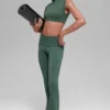 Alo Softsculpt Foldover Flare Legging – Clover Green