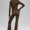 Alo Softsculpt Foldover Flare Legging – Espresso