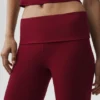 Alo Softsculpt Foldover Flare Legging – Summer Romance Red