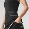 Alo Softsculpt halterneck-tennisklänning – svart/vit
