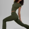 Alo Softsculpt High-Waist 7/8 Bootcut Leggings – olivgrön