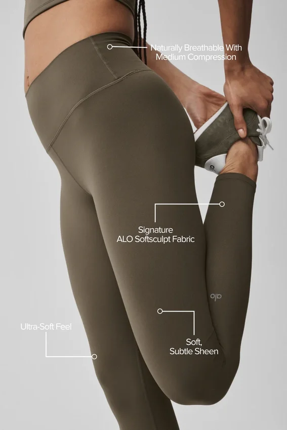 Alo Softsculpt High-Waist 7/8 Leggings – Olive Tree
