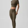 Alo Softsculpt High-Waist 7/8 Leggings – Olive Tree