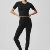 Alo Softsculpt High-Waist 7/8 Leggings – svart