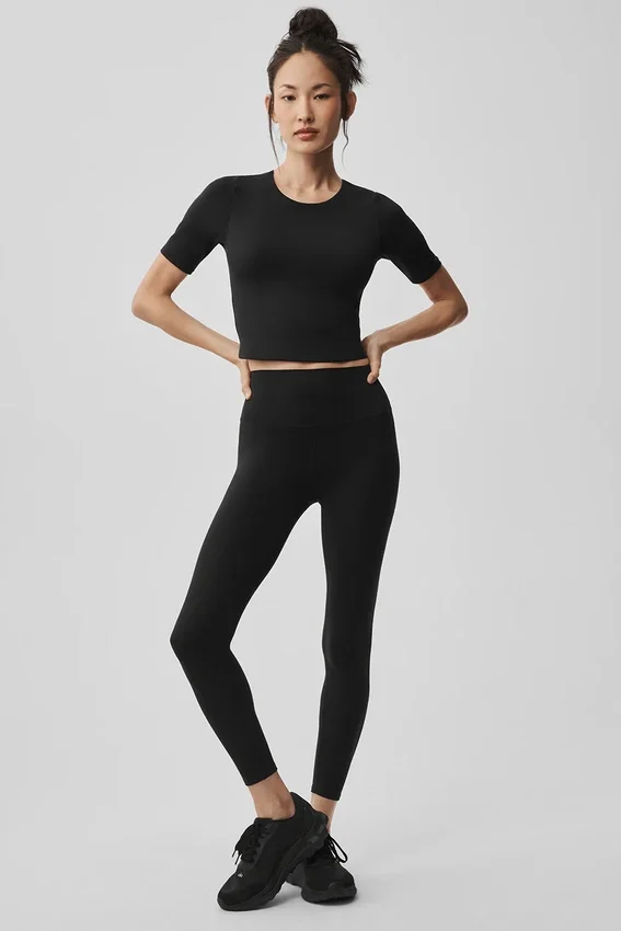 Alo Softsculpt High-Waist 7/8 Leggings – svart