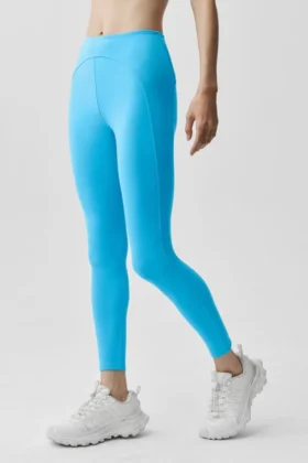 Alo Softsculpt High-Waist 7/8 Superset-Leggings – azurblå