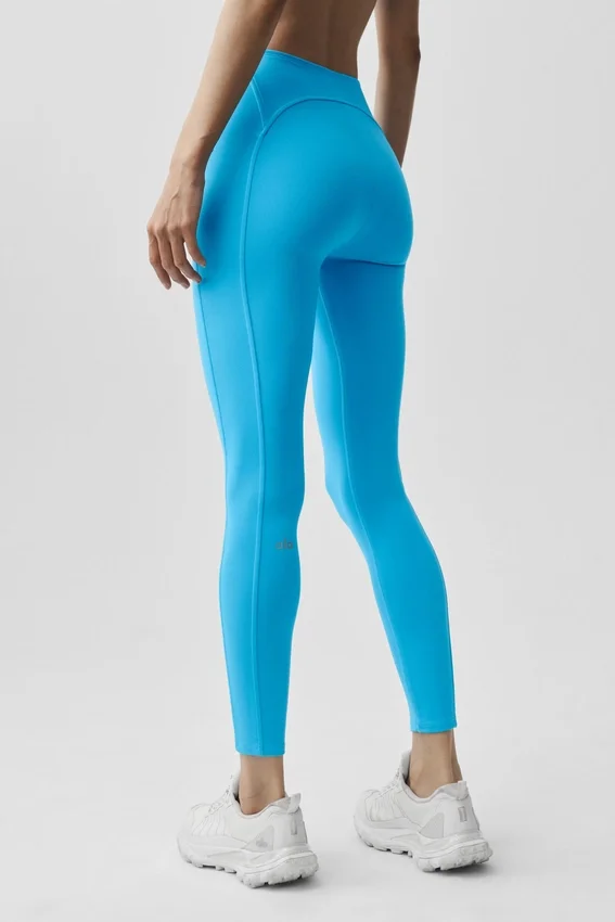 Alo Softsculpt High-Waist 7/8 Superset-Leggings – azurblå