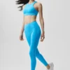 Alo Softsculpt High-Waist 7/8 Superset-Leggings – azurblå