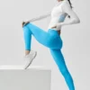Alo Softsculpt High-Waist 7/8 Superset-Leggings – azurblå