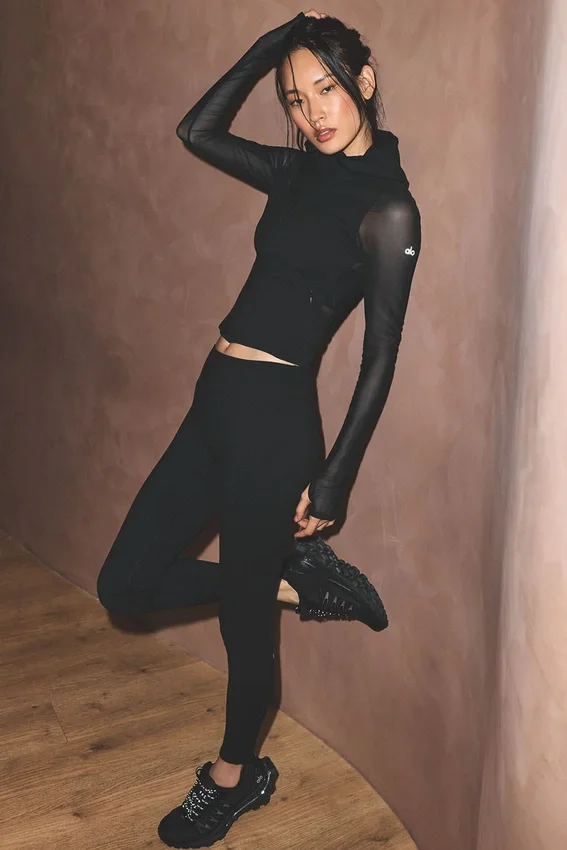 Alo Softsculpt High-Waist 7/8 Superset-Leggings – svarta