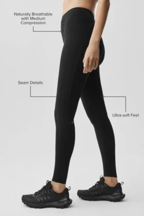 Alo Softsculpt High-Waist 7/8 Superset-Leggings – svarta