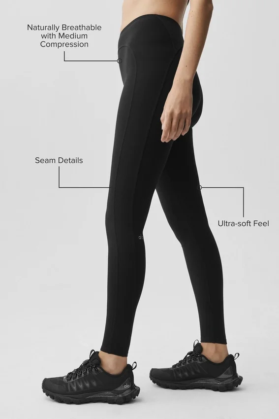 Alo Softsculpt High-Waist 7/8 Superset-Leggings – svarta