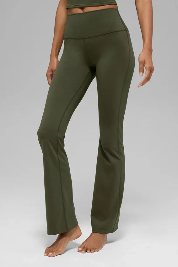 Alo Softsculpt High-Waist Bootcut Leggings – olivgrön