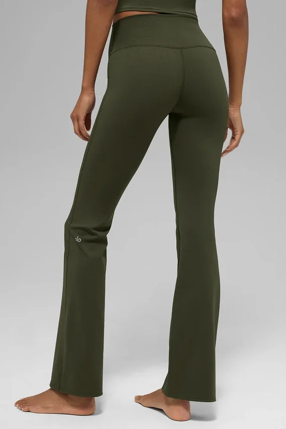 Alo Softsculpt High-Waist Bootcut Leggings – olivgrön