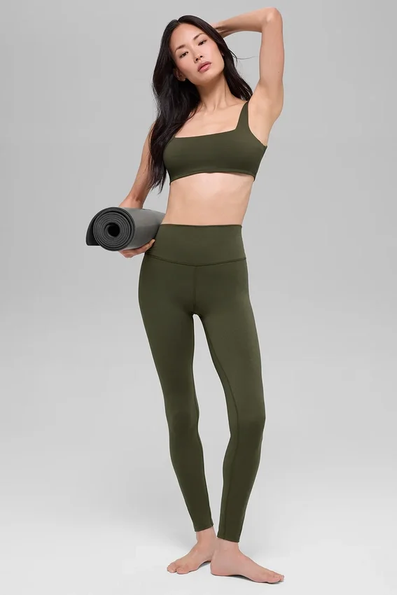 Alo Softsculpt High-Waist Leggings – Green Olive