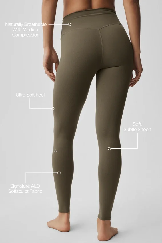 Alo Softsculpt High-Waist Leggings – Olive Tree