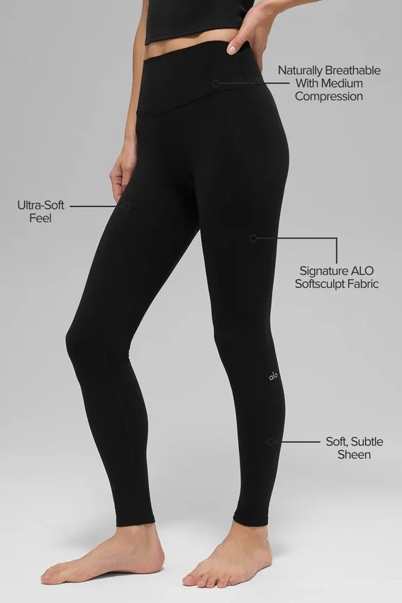 Alo Softsculpt High-Waist Leggings – svart