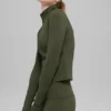 Alo Softsculpt Precision 1/4 Zip långärmat – Green Olive