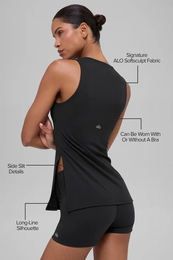 Alo Softsculpt Precision helång BH-tank – svart