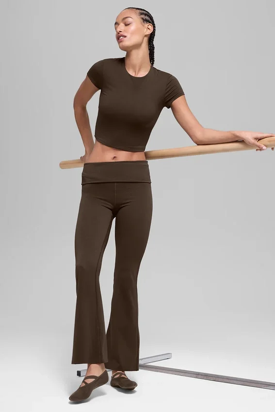 Alo Softsculpt Precision kortärmad topp – Espresso
