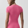 Alo Softsculpt Precision kortärmad topp – Paradise Pink
