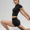 Alo Softsculpt Precision kortärmad topp – svart