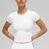 Alo Softsculpt Precision kortärmad topp – vit