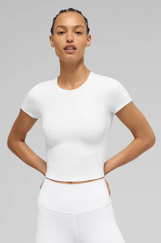 Alo Softsculpt Precision kortärmad topp – vit