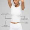 Alo Softsculpt Precision kortärmad topp – vit