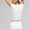Alo Softsculpt Precision kortärmad topp – vit