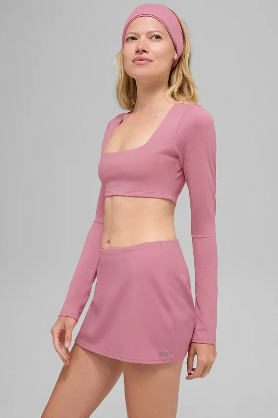 Alo Softsculpt Precision långärmad BH – Pink Wild Rose