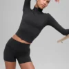 Alo Softsculpt Precision långärmad tröja med 1/4 dragkedja – svart