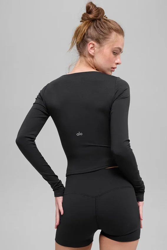 Alo Softsculpt Precision långärmad tröja – svart
