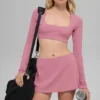 Alo Softsculpt Precision minikjol – Pink Wild Rose