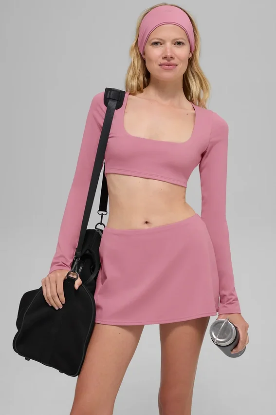 Alo Softsculpt Precision minikjol – Pink Wild Rose