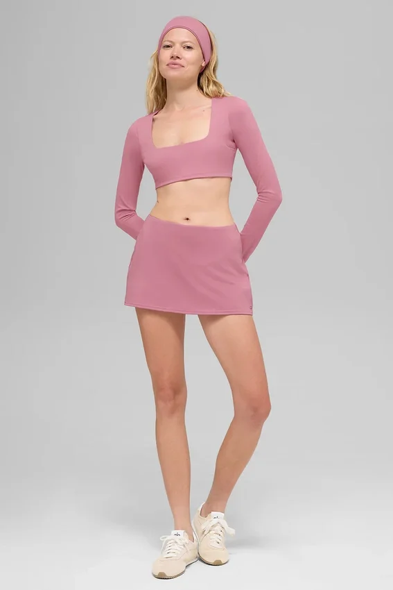 Alo Softsculpt Precision minikjol – Pink Wild Rose
