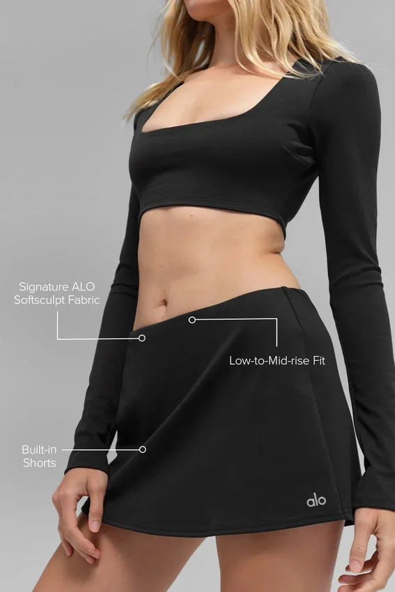 Alo Softsculpt Precision-minikjol – svart